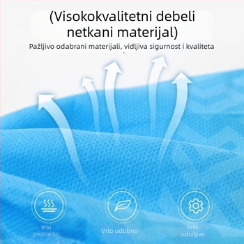Antistatične navlake za obuću od netkanog materijala s vodljivom trakom, namijenjene elektronici, čistim radnim prostorima i laboratorijima, jednokratne.