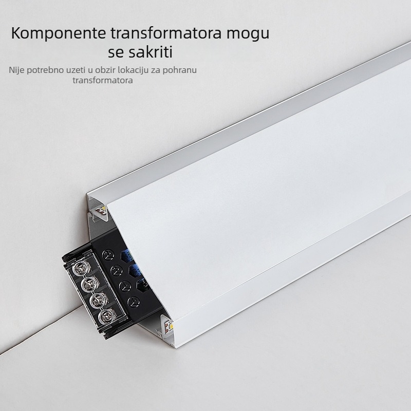 LED linearna svjetiljka za pranje zida, površinska montaža, aluminijski kanal s gipsanim profilom