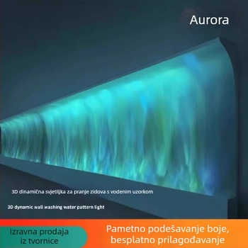 LED zidna svjetiljka s vodnim uzorom, 3D dinamičko pranje zida, ambijentalno osvjetljenje za spavaću sobu i dnevni boravak, karaoke bar
