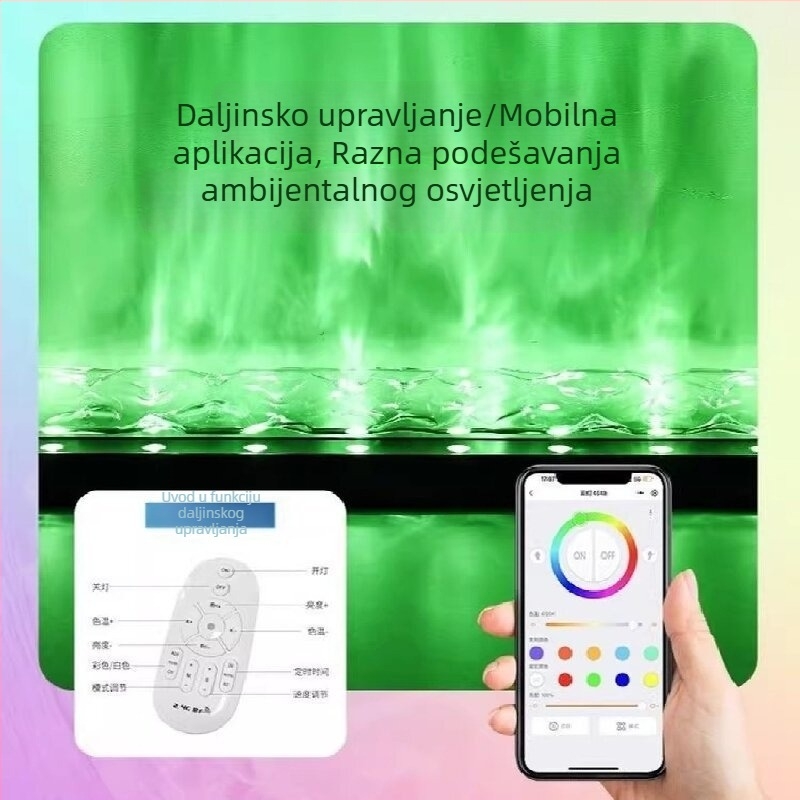 LED zidna svjetiljka s vodnim uzorom, 3D dinamičko pranje zida, ambijentalno osvjetljenje za spavaću sobu i dnevni boravak, karaoke bar