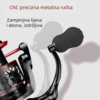 Kovinska spining mulinica za morski ribolov, dugi zabačaji