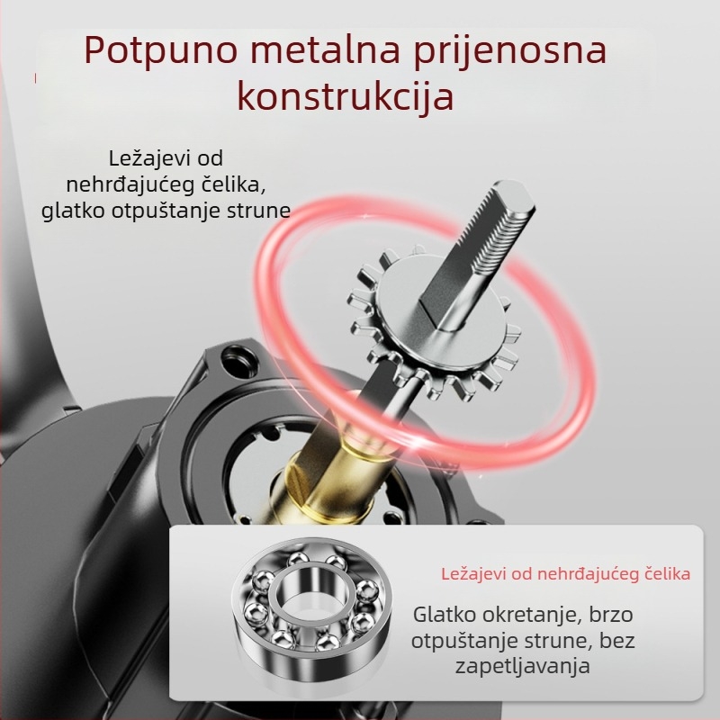 Kovinska spining mulinica za morski ribolov, dugi zabačaji