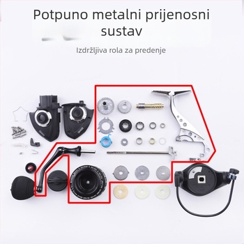 Potpuno metalni spinning navijač za morski ribolov – dugi dometi bacanja