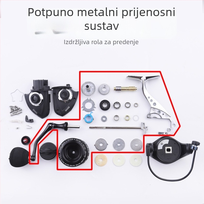 Potpuno metalni spinning navijač za morski ribolov – dugi dometi bacanja