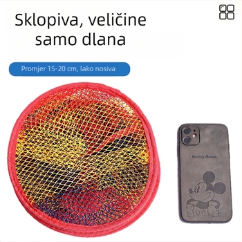 Šarena zaštitna mreža za ribe, veličine dlana, sklopiva, prijenosna mini mreža za ribolov