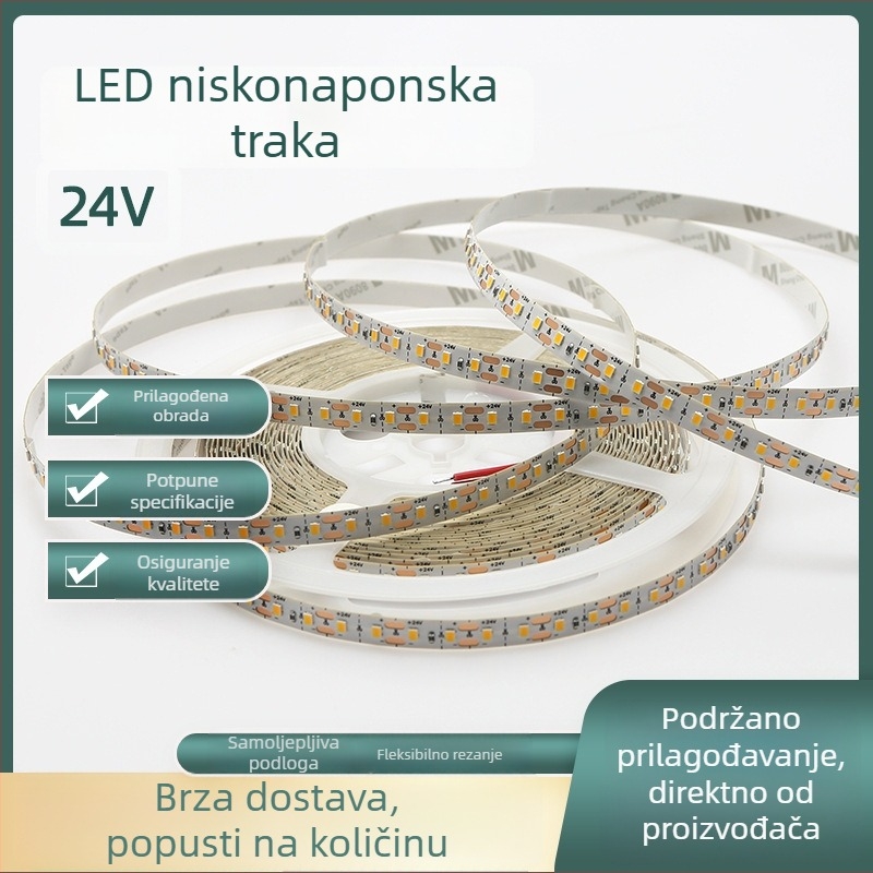 Prilagodljive LED trake, samoljepljive, za strop dnevnog boravka, mogu se izrezati na željenu dužinu, niskonaponske linearne LED trake 2835