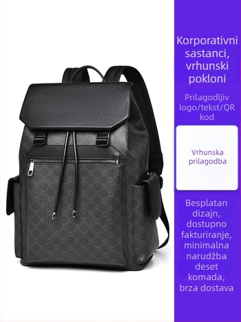 Visokokapacitetni muški poslovni ruksak za laptop s mogućnošću prilagođavanja logotipa, vodootporan, za 16-inčni laptop
