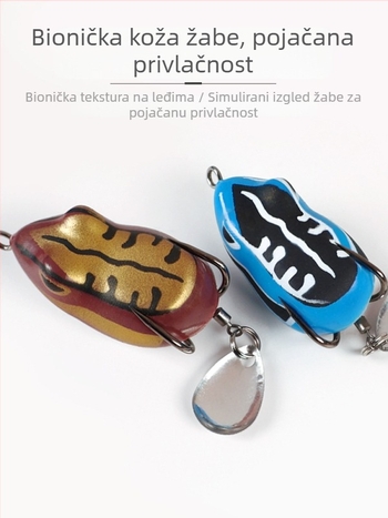 Shark Predator 5-dijelni set plutajućih žabica, s dvostrukim udicama, za površinski ribolov