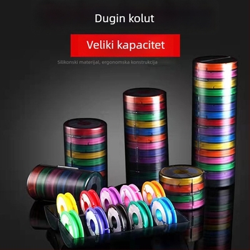 Silikonska glavna špulja za ribolovnu liniju, velika špulja, komplet za navijanje i pohranu, šaren dizajn