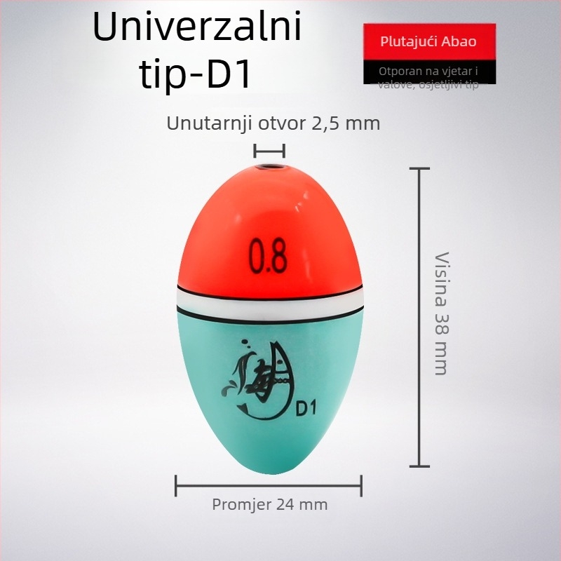 Plovak za ribolov na stijeni D1# od paulovnijskog drveta