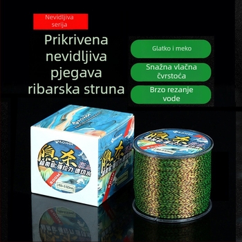 Najlonska glavna linija za ribolov s maskiranim uzorkom koji mijenja boju, nevidljiva pod vodom
