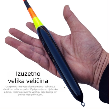 Drveni plovak za morski ribolov, vertikalni drift, dugi domet, 50 g