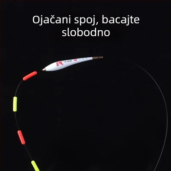 Nano plovak za ribolov s velikim razmakom između pet očiju, debeli rep, upečatljiv dizajn, bez olova, samostojeći plivajući plovak