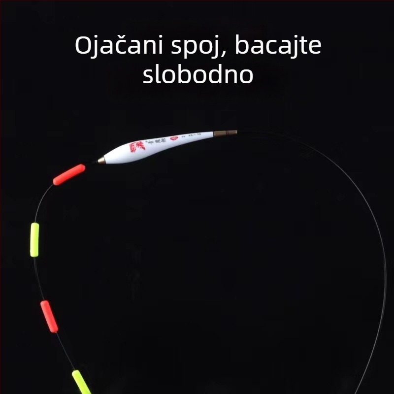 Nano plovak za ribolov s velikim razmakom između pet očiju, debeli rep, upečatljiv dizajn, bez olova, samostojeći plivajući plovak