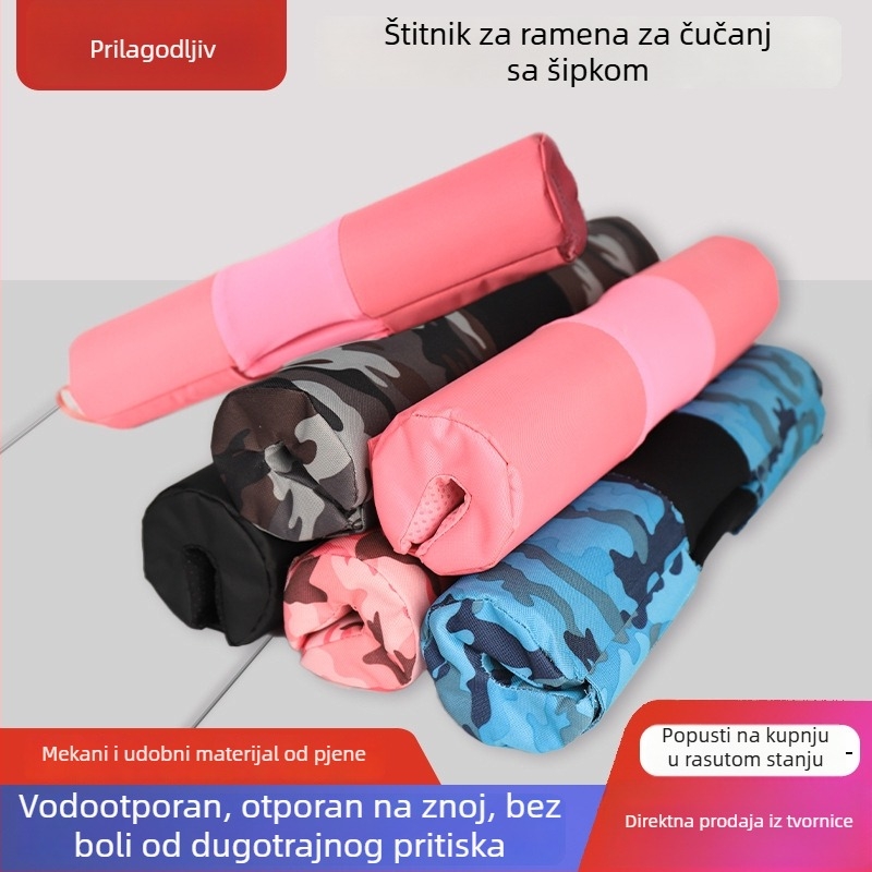 Prilagodljive pjenaste podloške za šipku – zaštita vrata i ramena, za teške čučnjeve i hip bridge, mekan fitness dodatak