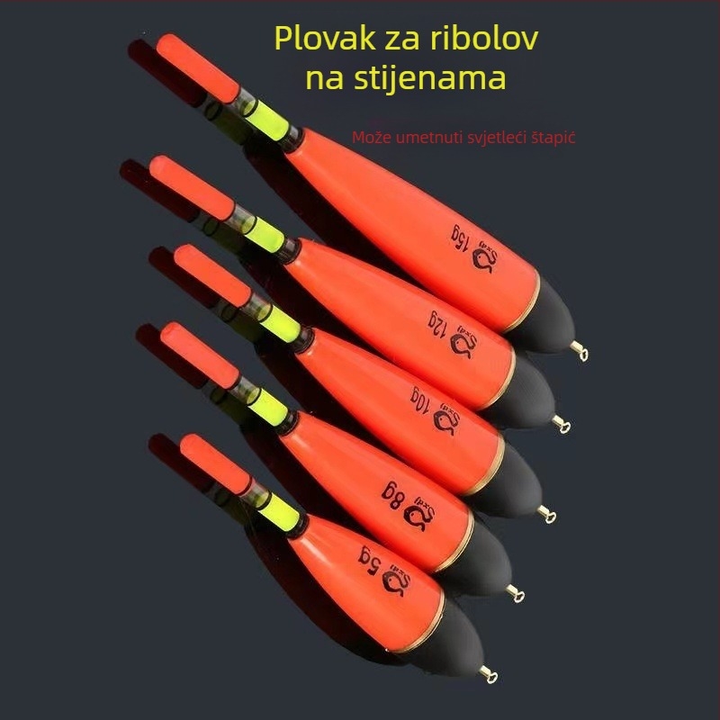 Svijetleći kapljasti plutač za rock ribolov, dugi zabačaji, klizna plutača za morsku štapu