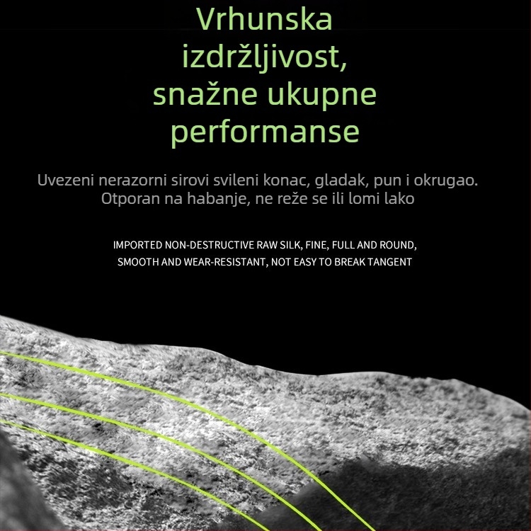 Nylon glavna ribolovna linija za kameniti i morski ribolov, otporna na habanje, 100 m