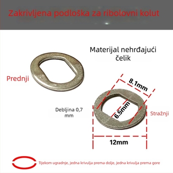 Modificirani Abu Garcia ribarski navijač — zvjezdasti kočnica, šuplja, opružna ploča, bubanj, kapljica točka, željezni pločasti kotač