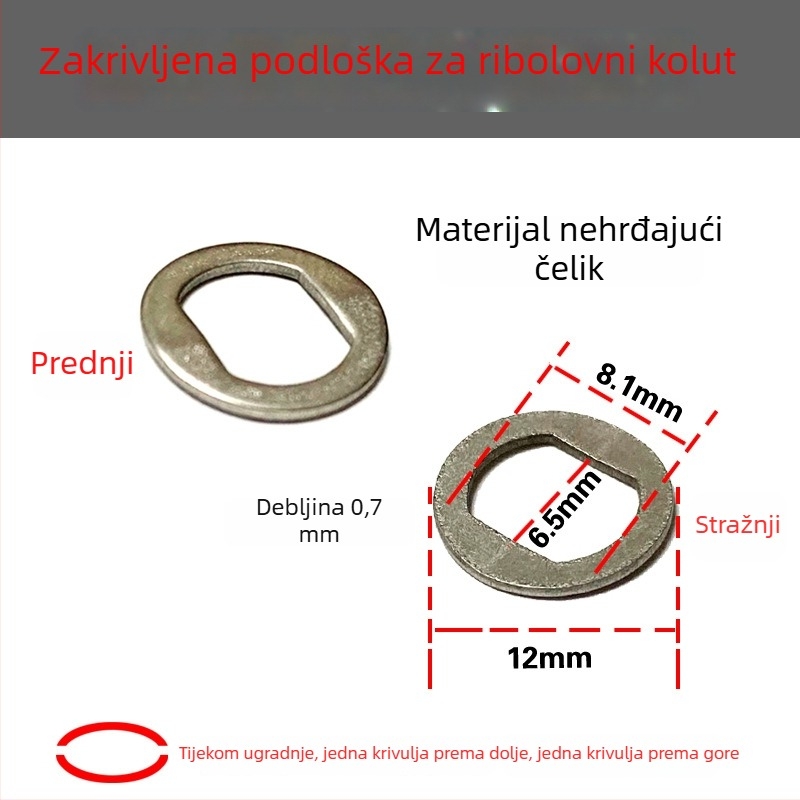 Modificirani Abu Garcia ribarski navijač — zvjezdasti kočnica, šuplja, opružna ploča, bubanj, kapljica točka, željezni pločasti kotač