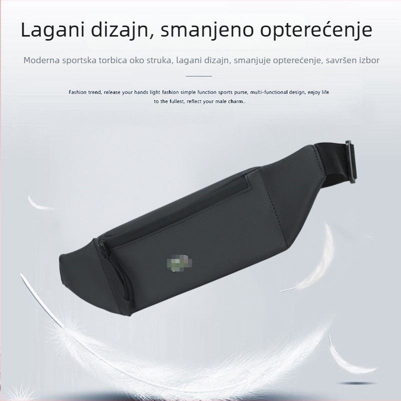 Muška moderna pojasna torba, svestrana crossbody torba za sport i putovanja od najlona, velikog kapaciteta
