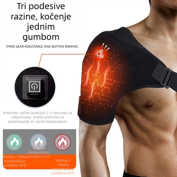 USB električna grijana podloga za rame za terapiju periarteritisa ramena, zagrijavanje i topli kompres, samonagrađujuća podloga za rame