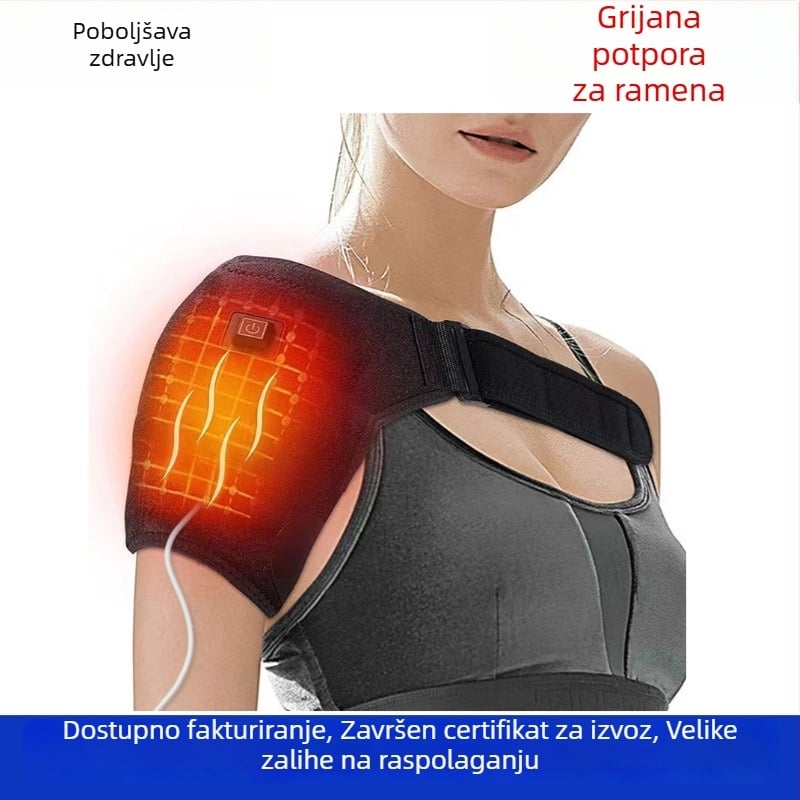 USB električna grijana podloga za rame za terapiju periarteritisa ramena, zagrijavanje i topli kompres, samonagrađujuća podloga za rame