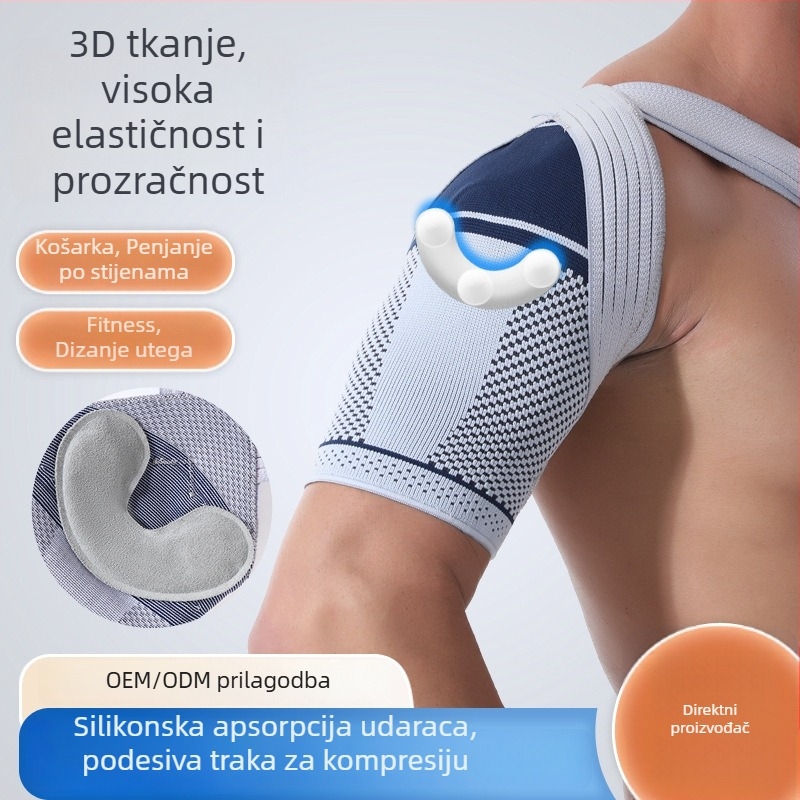 Prilagodljiva prozračna zaštita ramena za sport (košarka i fitness), univerzalna veličina