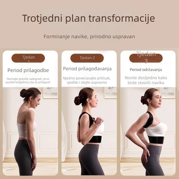 Unaprijeđene otvorene ramenske trake, unisex podrška za struk i korekcija držanja za fitness treniranje