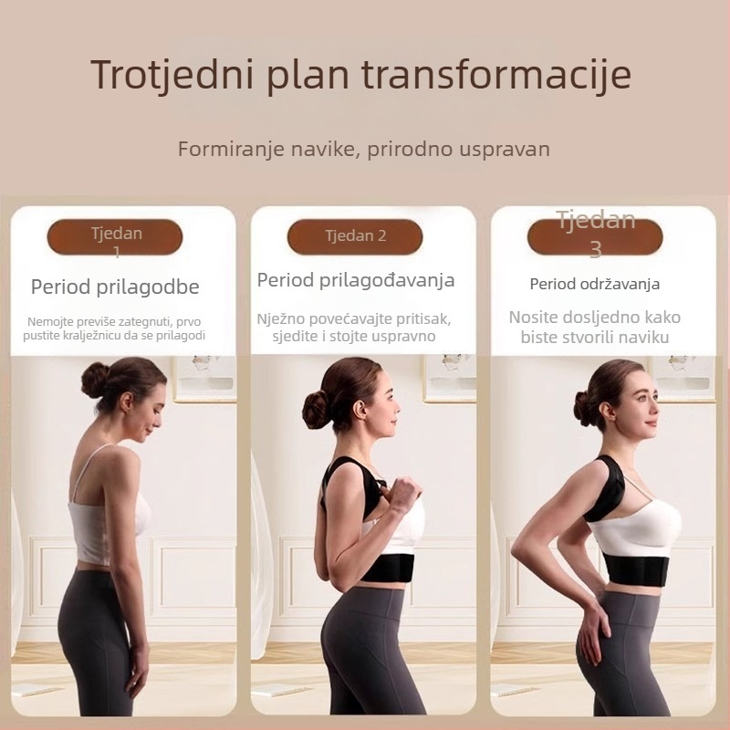 Unaprijeđene otvorene ramenske trake, unisex podrška za struk i korekcija držanja za fitness treniranje