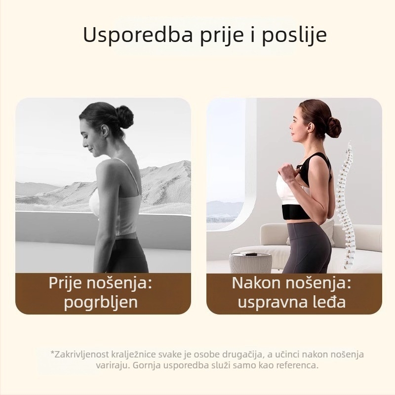Unaprijeđene otvorene ramenske trake, unisex podrška za struk i korekcija držanja za fitness treniranje