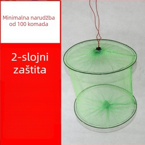 Najlon torba s mrežom za ribe i škampe, s finim mrežama, sklopiva mreža za sušenje i uzgoj škampi