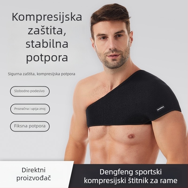 Dengfeng Sportska zaštita ramena, za muškarce i žene, prilagodljiva na jedno rame, za košarku