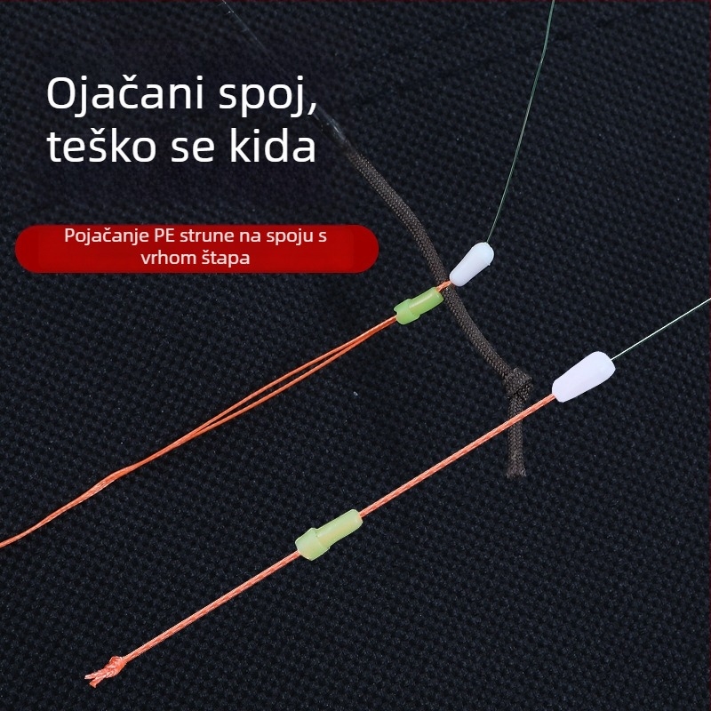 Silikonski set za ribolov – glavna linija s PE ojačanjem, crvena osovina