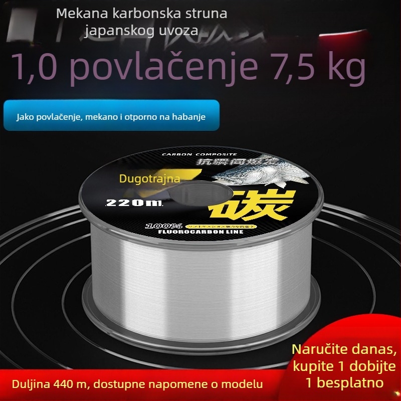 Premium ultra mekana karbonska glavna linija za morski ribolov