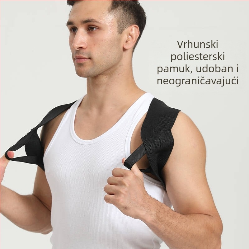 Traka za trening leđa i korekciju držanja, podrška ramena, za fitness i trčanje
