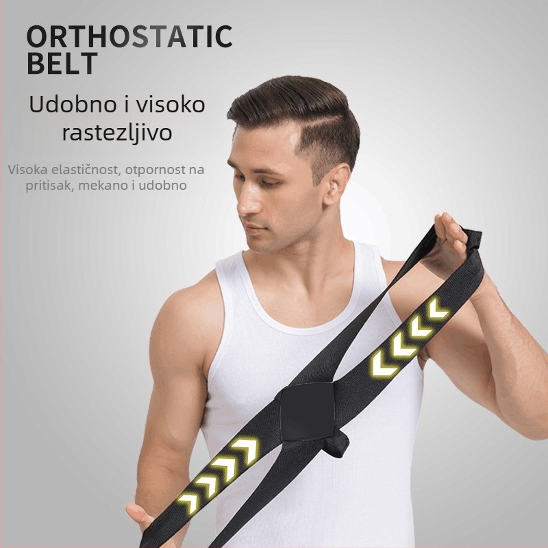Traka za trening leđa i korekciju držanja, podrška ramena, za fitness i trčanje