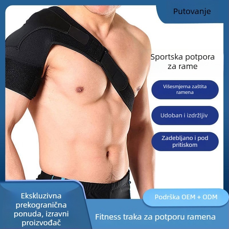 Prozračan, podesivi ramenski pojas za sport, kompresijska podrška za sprječavanje istegnuća