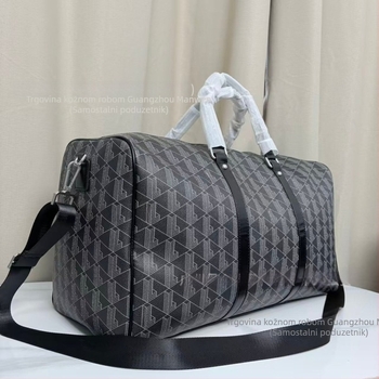 Unisex putna torba, kapacitet 20–35 L, PVC tijelo s teksturom Lychee kože, geometrijski uzorak, odvojeni odjeljak za cipele