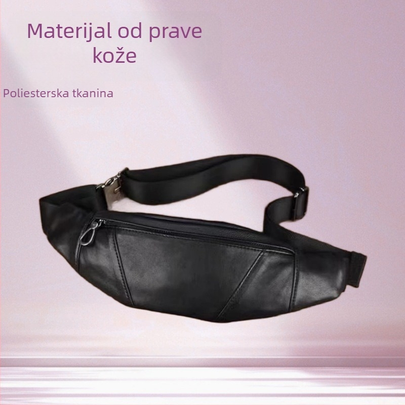 Bolang 8015 Muška kožna hip torba, urbanog stila, multifunkcionalna mala torba, proljeće 2026