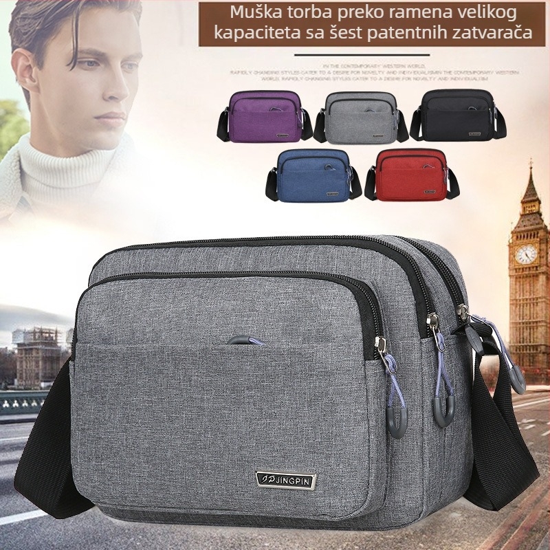 Muška torbica od najlona na ramenu, crossbody, casual putovanje, zimska moda