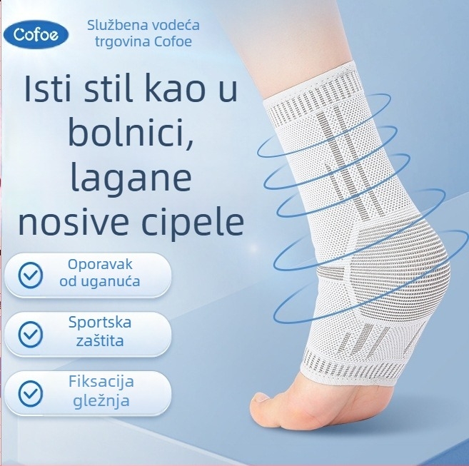 Kefu profesionalna medicinska potpora gležnja za rupture ligamenata i ozljede gležnja, topli kompresivni rukav za oporavak od uganuća