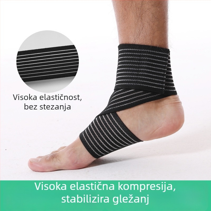 Prozračan gležanj uz zaštitu od uganuća, tanak elastični zavoj, visoko elastična potpora za sportove