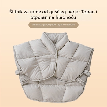 Šal od guščjeg perja, unisex, zaštita vrata i ramena, toplo zimi