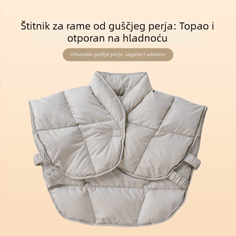 Šal od guščjeg perja, unisex, zaštita vrata i ramena, toplo zimi