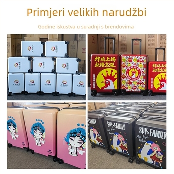 Kufor s aluminijskim okvirom 24/28 inča, otisnut logotip, korporativni poklon, TSA kombinacijsko zaključavanje, putna ručna prtljaga