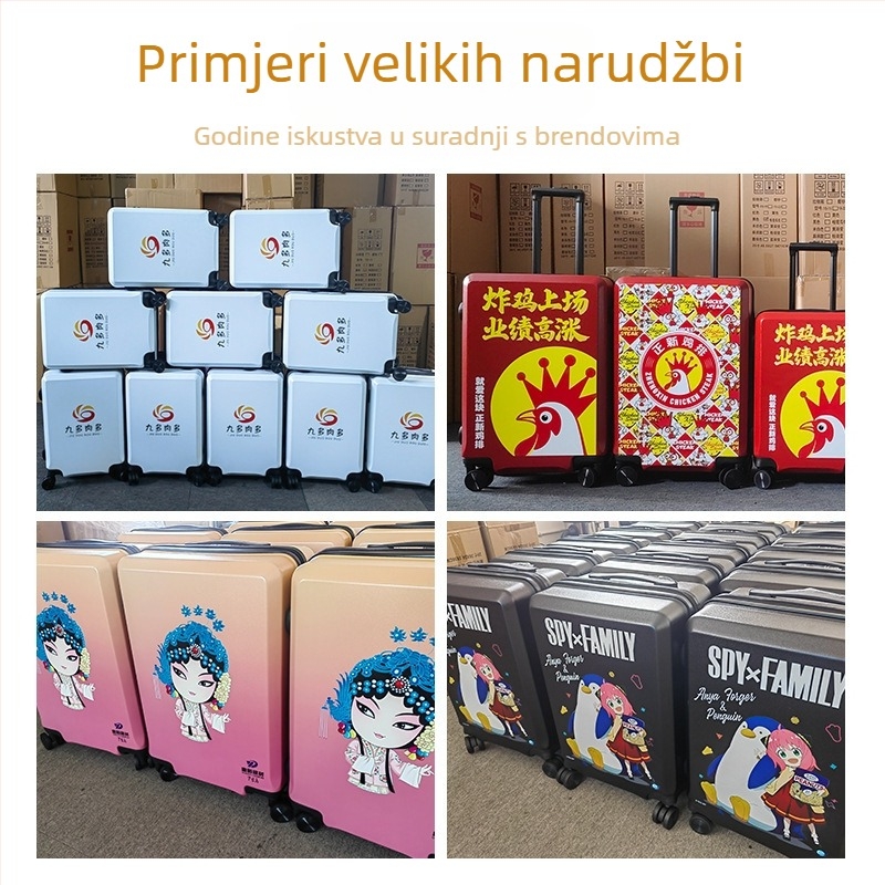 Kufor s aluminijskim okvirom 24/28 inča, otisnut logotip, korporativni poklon, TSA kombinacijsko zaključavanje, putna ručna prtljaga