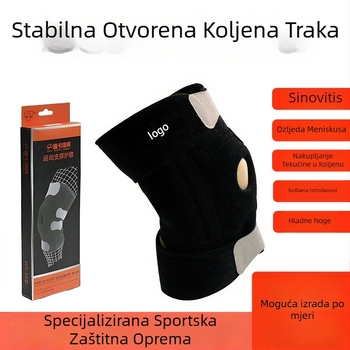 Pletene sportske koljenaste štitnike s kompresijskim remenom za košarku, trčanje, fitness i biciklizam – prozračni, kompresivni