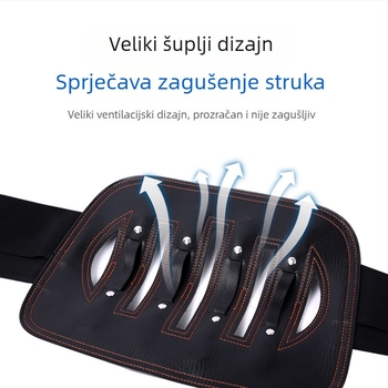 Kožni lumbalni pojas za podršku struka i donjeg dijela leđa, podrška za herniju diska i protruziju, prikladno za sve sezone