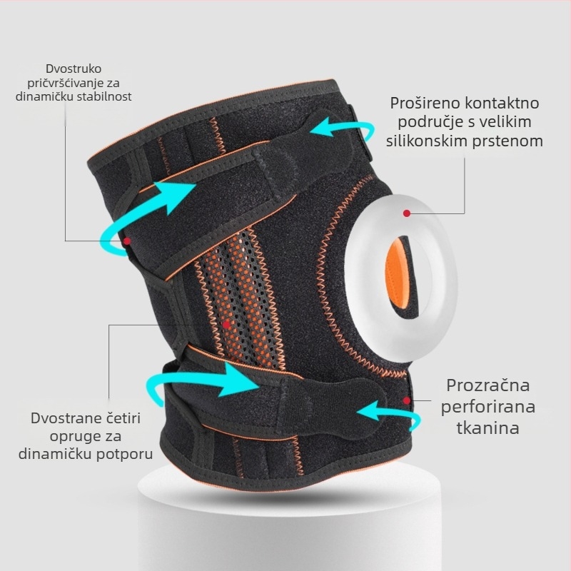 Koljeni štitnici za vanjske sportove, za trčanje i košarku, ublažavanje udara, debeli, prozračni, silikon zaštitne trake za planinarenje