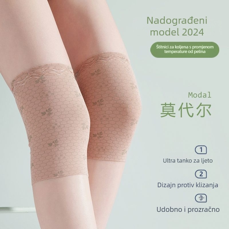 Ljetni modalni štitnici za koljena, tanki i topli, za muškarce i žene, zaštita koljena s protivkliznim silikonom za unutarnju upotrebu